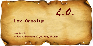Lex Orsolya névjegykártya