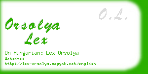 orsolya lex business card